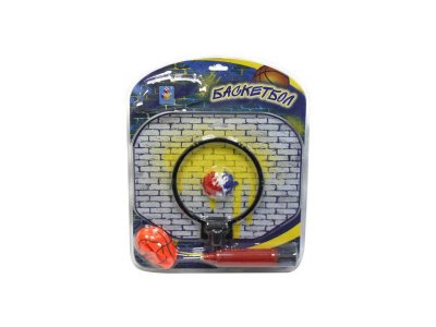 Набор для игры в баскетбол 1Toy, Щит баскетбольный, мяч, насос 1-00265660_1