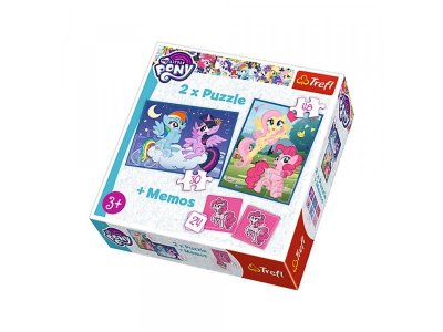 Пазлы Trefl 2в1 + мемо - Дружба это магия 1-00266617_1