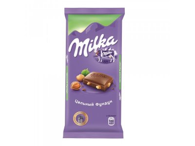 Шоколад Milka молочный с цельным фундуком, 90 г 1-00267697_1