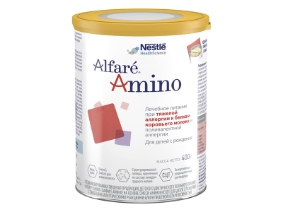 Смесь Nestle Alfare Amino, сухая лечебная для детского питания, 400 г, жест.уп. 1-00080318_1