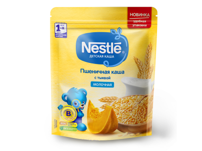 Каша Nestle, молочная пшеничная с тыквой, 220 г 1-00190134_1