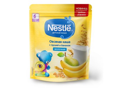 Каша Nestle, молочная овсяная с грушей и бананом, 220 г 1-00190139_1