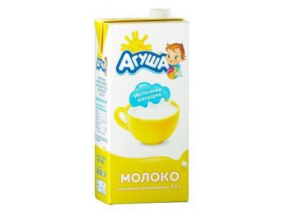Молоко Агуша ультрапастеризованное 3,2% 925 мл 1-00270166_1