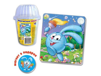 Мягкие магнитные пазлы Vladi Toys, Смешарики Крош 1-00270762_1