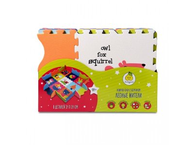 Коврик-пазл фигурный с бортиками ЯиГрушка, Лесные жители 1-00270801_2
