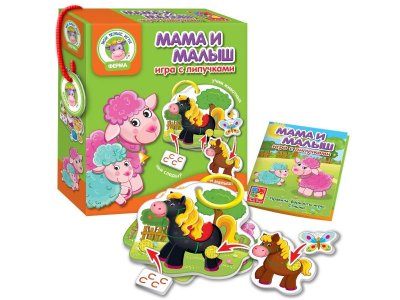 Игра настольная Vladi Toys, Мама и малыш с липучками 1-00141191_1