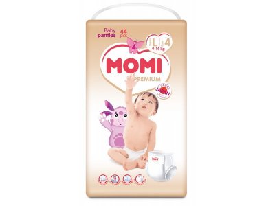 Подгузники-трусики Momi Premium L 9-14 кг, 44 шт. 1-00271548_1