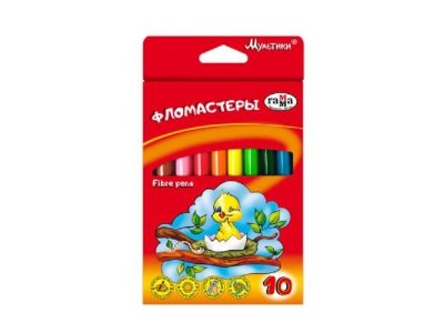 Фломастеры Гамма Мультики, 10 цветов картон 1-00273508_1