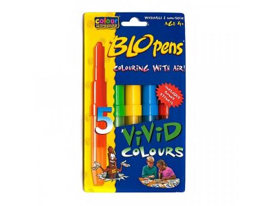 Фломастеры Centropen Blopens Brite/Vivid воздушные с трафаретом, 5 цветов 1-00273551_1