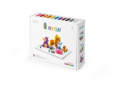 Легкий пластилин Hey Clay Залипаки Животные, 18 банок 1-00274897_2
