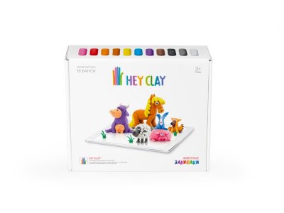 Легкий пластилин Hey Clay Залипаки Животные, 18 банок 1-00274897_3