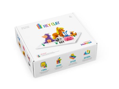 Легкий пластилин Hey Clay Залипаки Животные, 18 банок 1-00274897_5