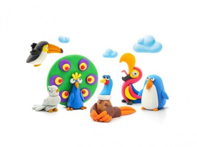 Легкий пластилин Hey Clay Залипаки Птицы, 18 банок 1-00274898_9