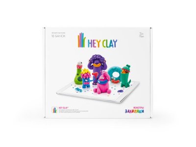 Легкий пластилин Hey Clay Залипаки Монстры, 18 банок 1-00274899_3