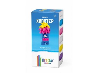 Легкий пластилин Hey Clay Залипаки Хипстер, 5 банок 1-00274908_2