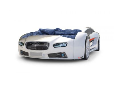 Кровать-машина КарлСон Roadster Ауди с подъемным механизмом, с подсветкой дна и фар 1-00275219_2