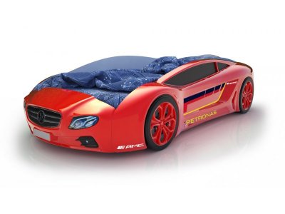Кровать-машина КарлСон Roadster Мерседес, с подъемным механизмом, с подсветкой дна и фар 1-00275236_1