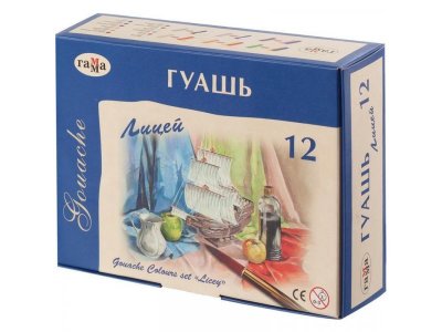 Гуашь Гамма Лицей 12 цветов 240 мл 1-00273884_1
