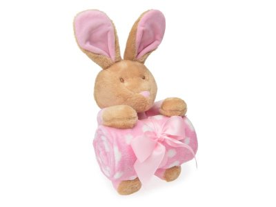 Набор подарочный Happy Toy Игрушка Зайчик 34 см + флисовое одеяло (90*75 см) 1-00256650_3