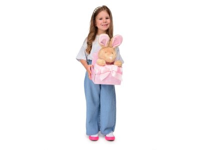 Набор подарочный Happy Toy Игрушка Зайчик 34 см + флисовое одеяло (90*75 см) 1-00256650_4