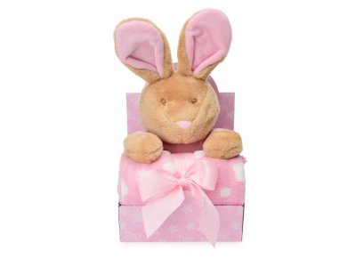 Набор подарочный Happy Toy Игрушка Зайчик 34 см + флисовое одеяло (90*75 см) 1-00256650_1