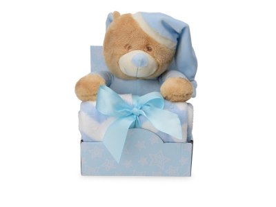 Набор подарочный Happy Toy Игрушка Медвежонок 34 см + флисовое одеяло (90*75 см) 1-00256651_1