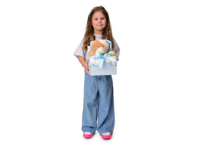Набор подарочный Happy Toy Игрушка Медвежонок 34 см + флисовое одеяло (90*75 см) 1-00256651_4