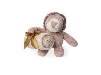 Набор подарочный Happy Toy Игрушка Львёнок 34 см + флисовое одеяло (90*75 см) 1-00256653_2