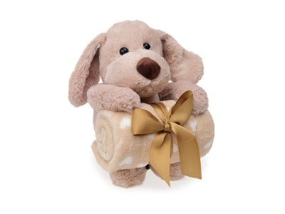 Набор подарочный Happy Toy игрушка Собачка 34 см + флисовое одеяло (90*75 см) 1-00256655_2