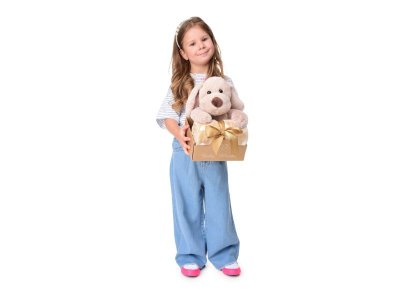Набор подарочный Happy Toy игрушка Собачка 34 см + флисовое одеяло (90*75 см) 1-00256655_4