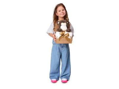 Набор подарочный Happy Toy Игрушка Обезьянка 34 см + флисовое одеяло (90*75 см) 1-00256656_4