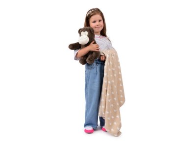 Набор подарочный Happy Toy Игрушка Обезьянка 34 см + флисовое одеяло (90*75 см) 1-00256656_5