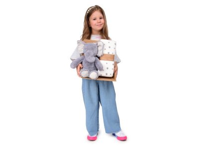 Набор подарочный Happy Toy Игрушка Слонёнок 35 см + флисовое одеяло (90*75 см) 1-00256657_3