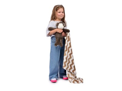 Набор подарочный Happy Toy Игрушка Обезьянка 35 см + флисовое одеяло (90*75 см) 1-00256659_4
