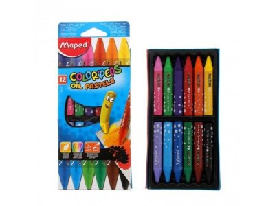 Пастель масляная Maped Color Peps Oil Pastel, треуг.корпус, супер мягкая 12 цветов 1-00274391_1