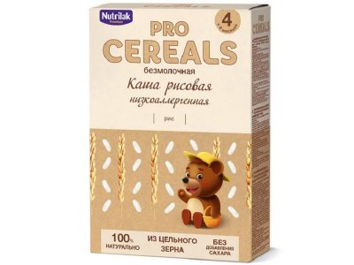 Каша Nutrilak Premium Procereals безмолочная рисовая низкоаллергенная, 200 г 1-00279580_1