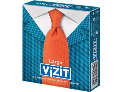 Презервативы Vizit Large увеличенного размера, 3 шт 1-00279742_1