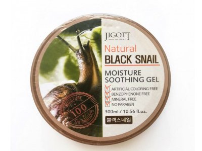 Гель Jigott увлажняющий унивесальный с муцином улитки Natural Black Snail Moisture Soothing Gel , 30 1-00279804_1