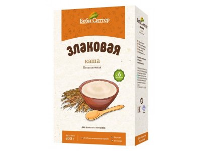 Каша Беби Ситтер, безмолочная Злаковая 200 г 1-00069582_1