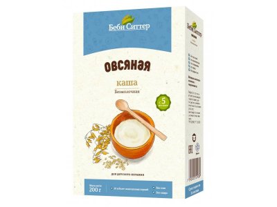 Каша Беби Ситтер, безмолочная Овсяная 200 г 1-00069585_1