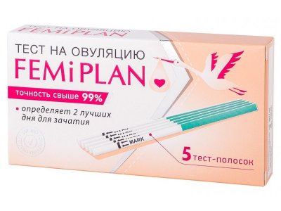 Тест FemiPlan для определения овуляции, тест-полоска, 5 шт. 1-00280036_1