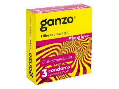 Презервативы Ganzo New Long Love с анестетиком, 3 шт. 1-00280049_1
