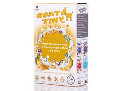 Каша Goattiny кукурузно-рисовая с бананом на козьем молоке, 200 г 1-00280059_1