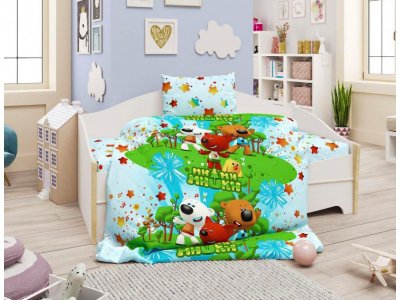 Комплект постельного белья Павлинка Ми-Ми-Мишки, бязь 1,5 сп. (1 наволочка 70*70 см) 1-00280228_1