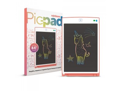 Планшет для рисования Назад к истокам Pic-Pad Pink Rainbow с ЖК экраном 1-00283341_1