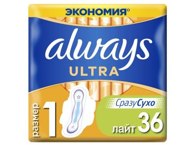 Прокладки гигиенические Always UltraLight Quatro, 36 шт 1-00283265_1