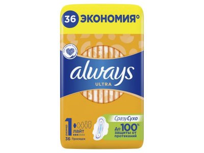 Прокладки гигиенические Always UltraLight Quatro, 36 шт 1-00283265_3