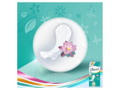 Прокладки гигиенические на каждый день Discreet Deo Water Lily Trio, 60 шт 1-00283308_7