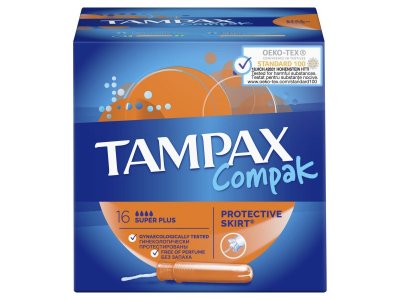 Тампоны гигиенические Tampax Compak с аппликатором Super Plus Duo, 16 шт ПрепакКороб 1-00283307_3