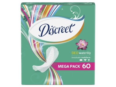 Прокладки гигиенические на каждый день Discreet Deo Water Lily Trio, 60 шт 1-00283308_2